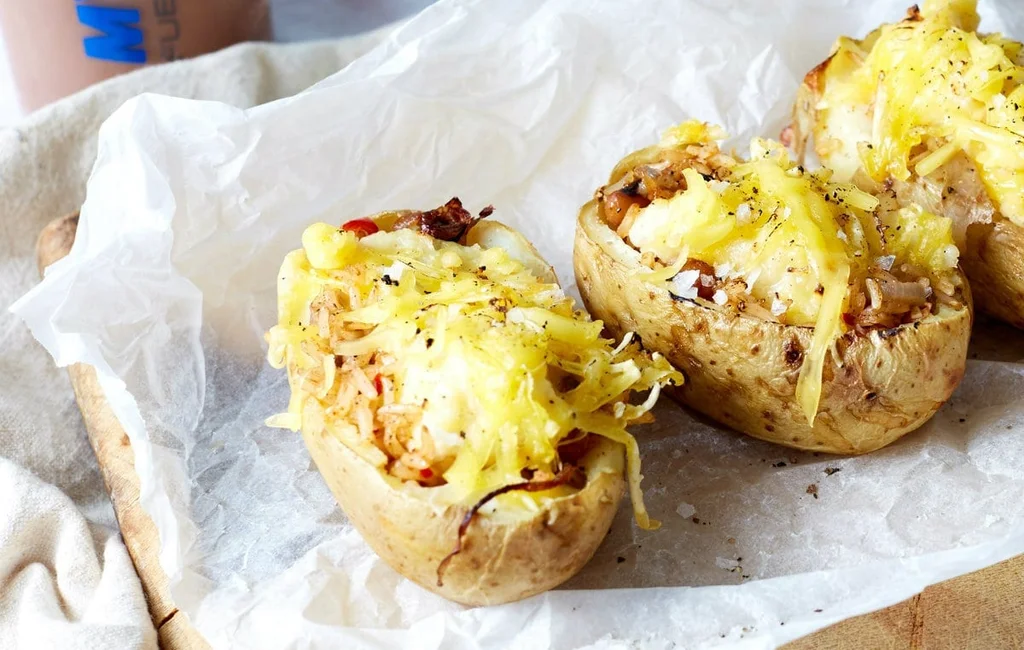 Bagekartofler med fyld