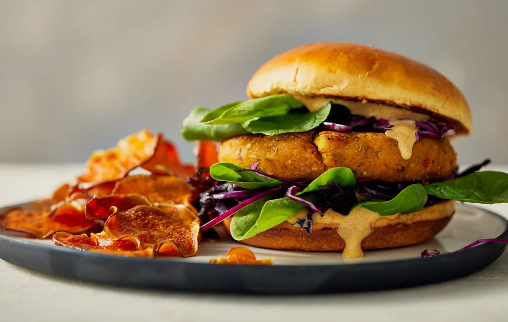 Spicy kikærte burger