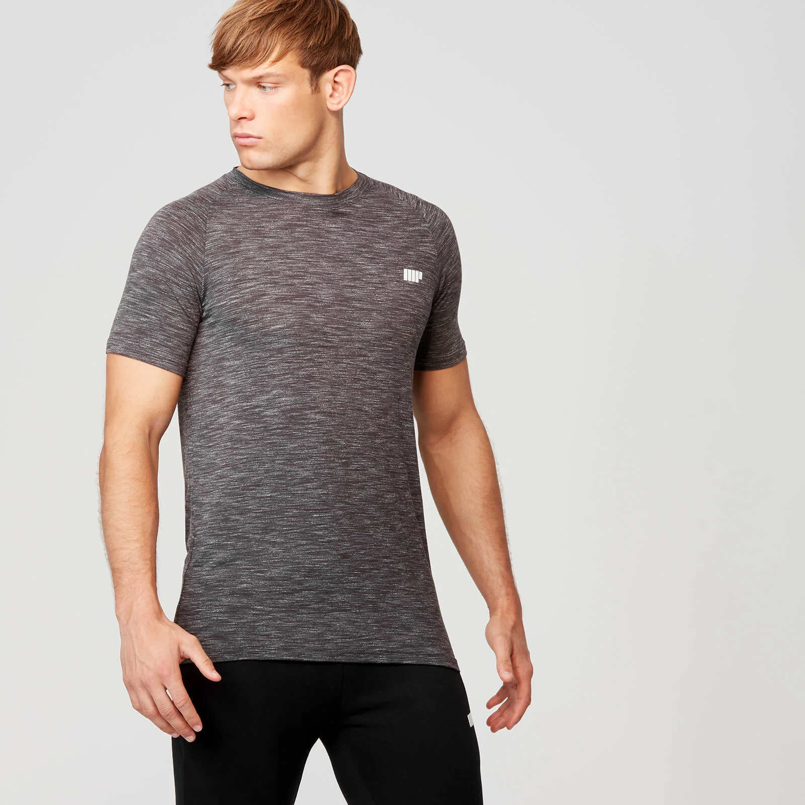 Performance Short Sleeve Top - Charcoal Marl - S Billede 1