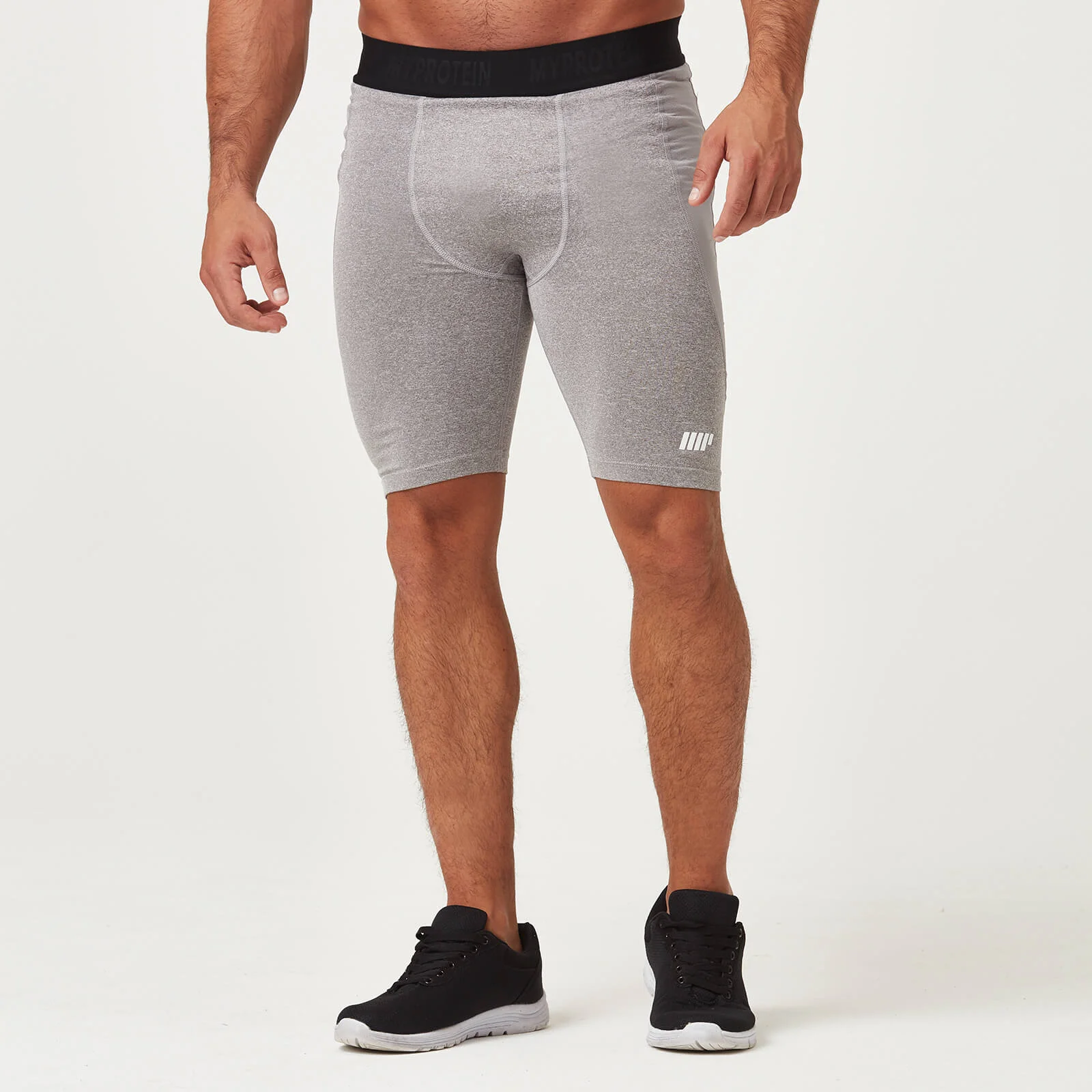 Kompression shorts - S - Grey Marl Billede 1
