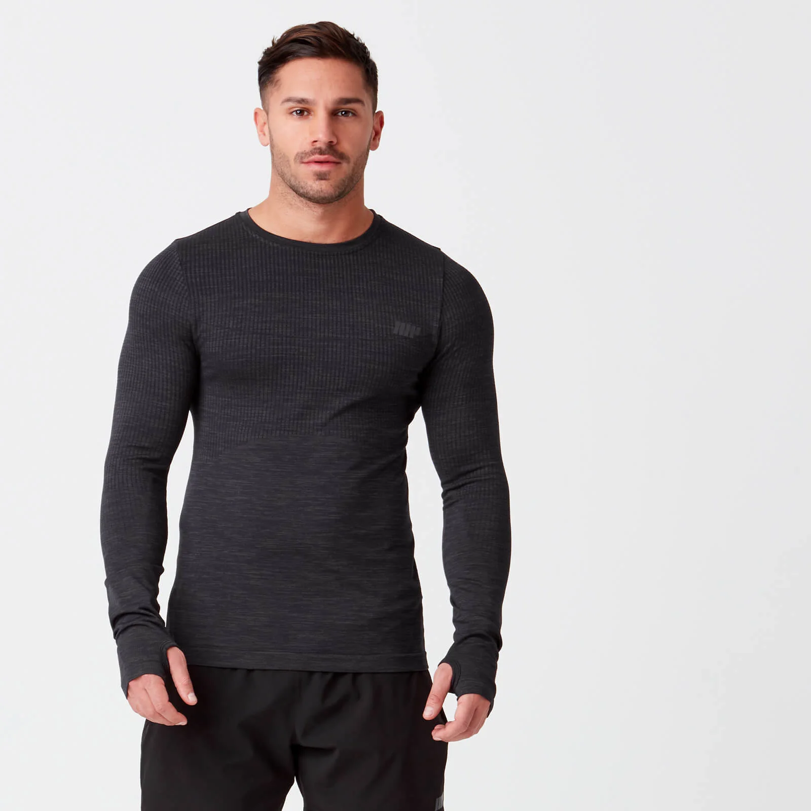 Seamless Sculpt Langærmet T-Shirt - S - Sort Billede 1