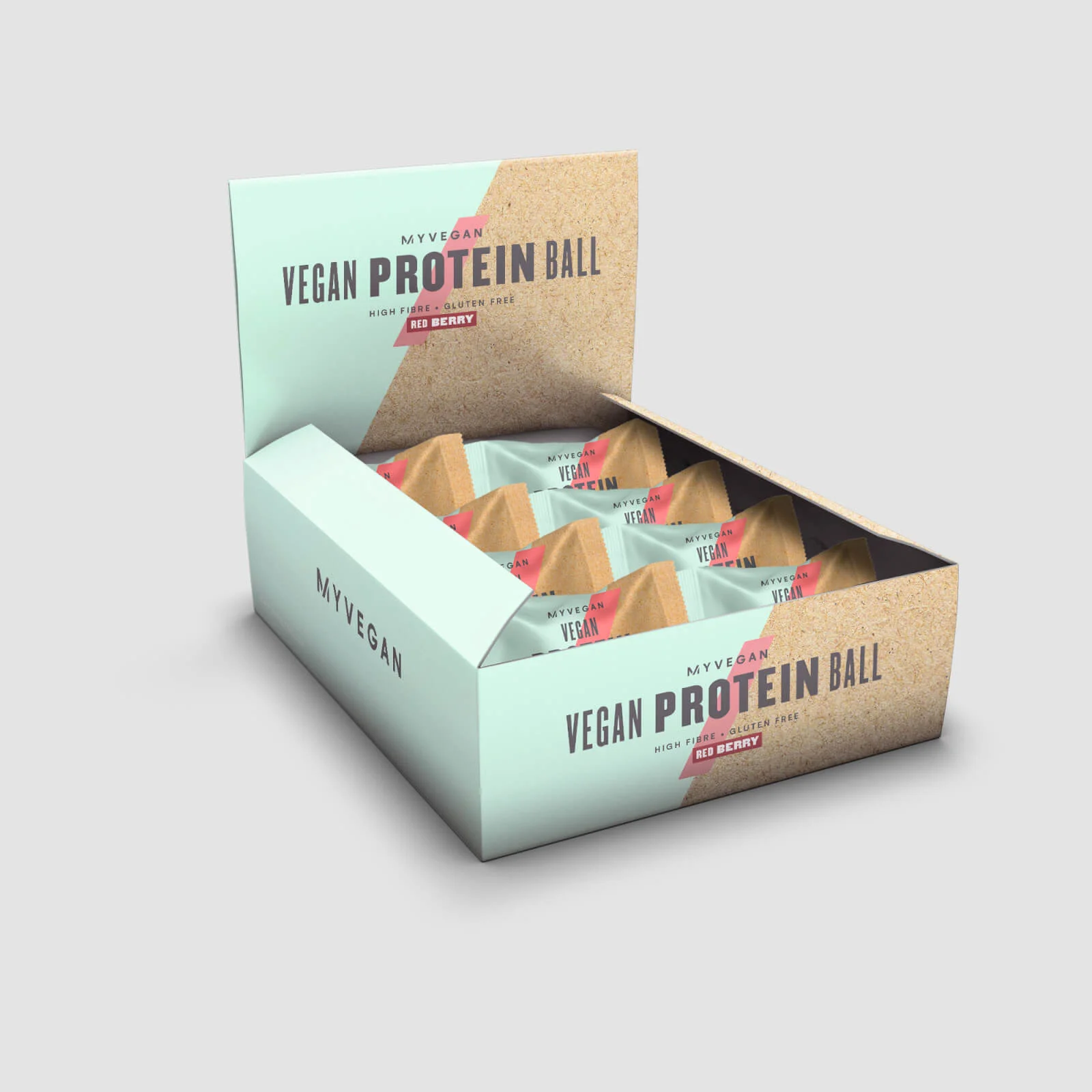 Vegan Protein Balls - 12 x 40g - Red Berry Billede 1
