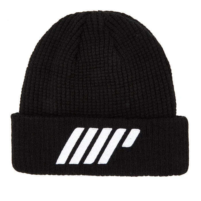 Strikket beanie (sort)