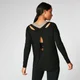 Split Long-Sleeve T-Shirt - Sort