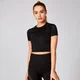 Shape Seamless Short-Sleeve Crop Top - Sort