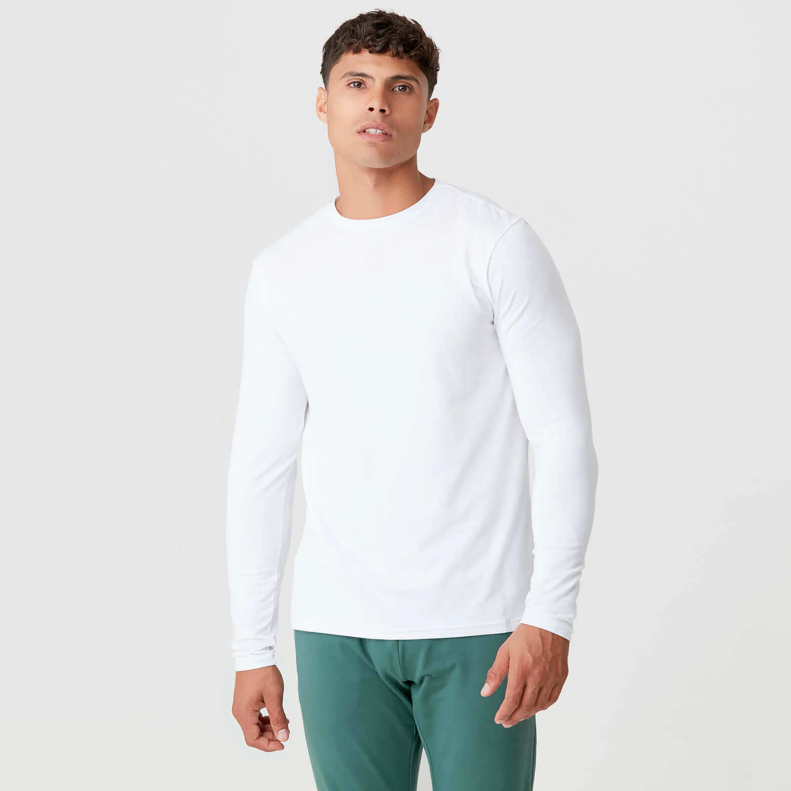 Luxe Classic Langærmet Crew - Hvid - XS Billede 1