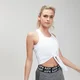 MP Essentials Training Tie Front Crop Vest - Til kvinder - Hvid