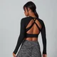 MP Power Open Back Crop Top - Til kvinder - Sort