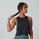 Train Drop Armhole Crop Top - Sort
