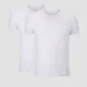 MP Luxe Classic T-shirt med V-hals – Hvid/Hvid (2-pak)