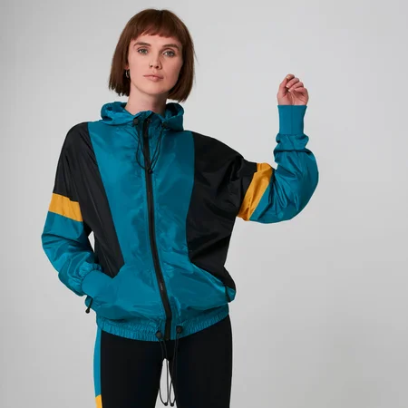 Colour Block Windbreaker - Blå
