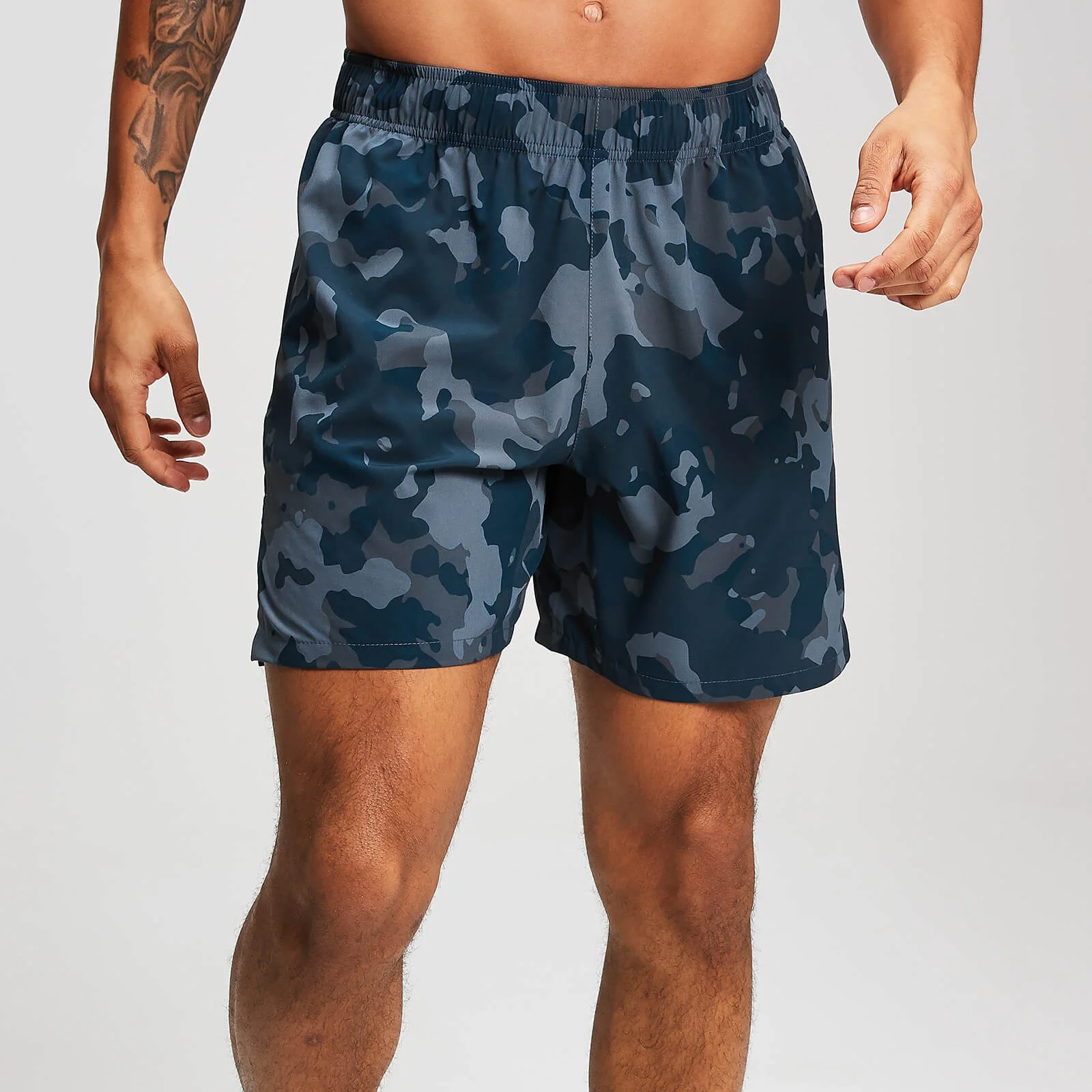 MP Training Stretch Woven Shorts til Mænd - Washed Blå-Camo - XS Billede 1
