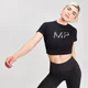 MP Animal Snake Seamless Kortklippet T-Shirt til Kvinder - Sort