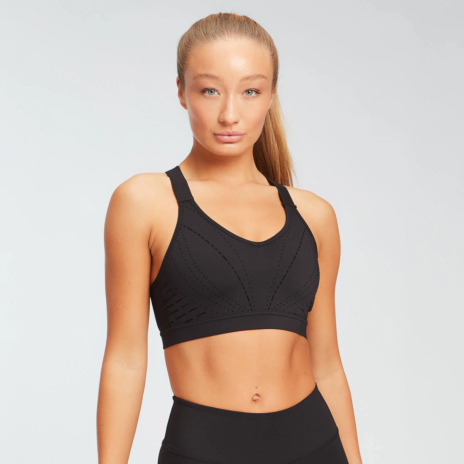 MP Geo Print bh til kvinder – Sort - XS Billede 1