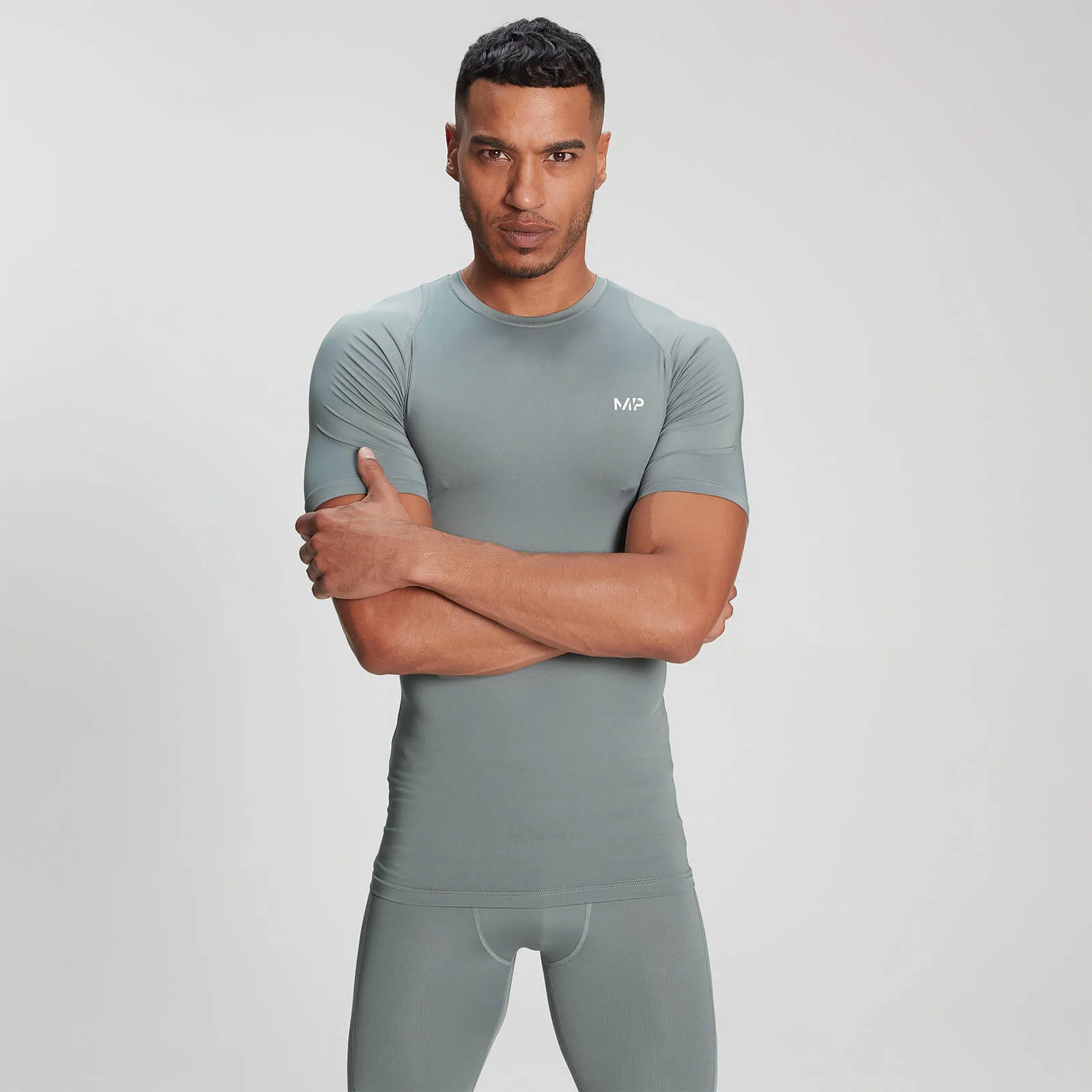 MP Base Layer kortærmet T-shirt til mænd – Storm - XXS Billede 1