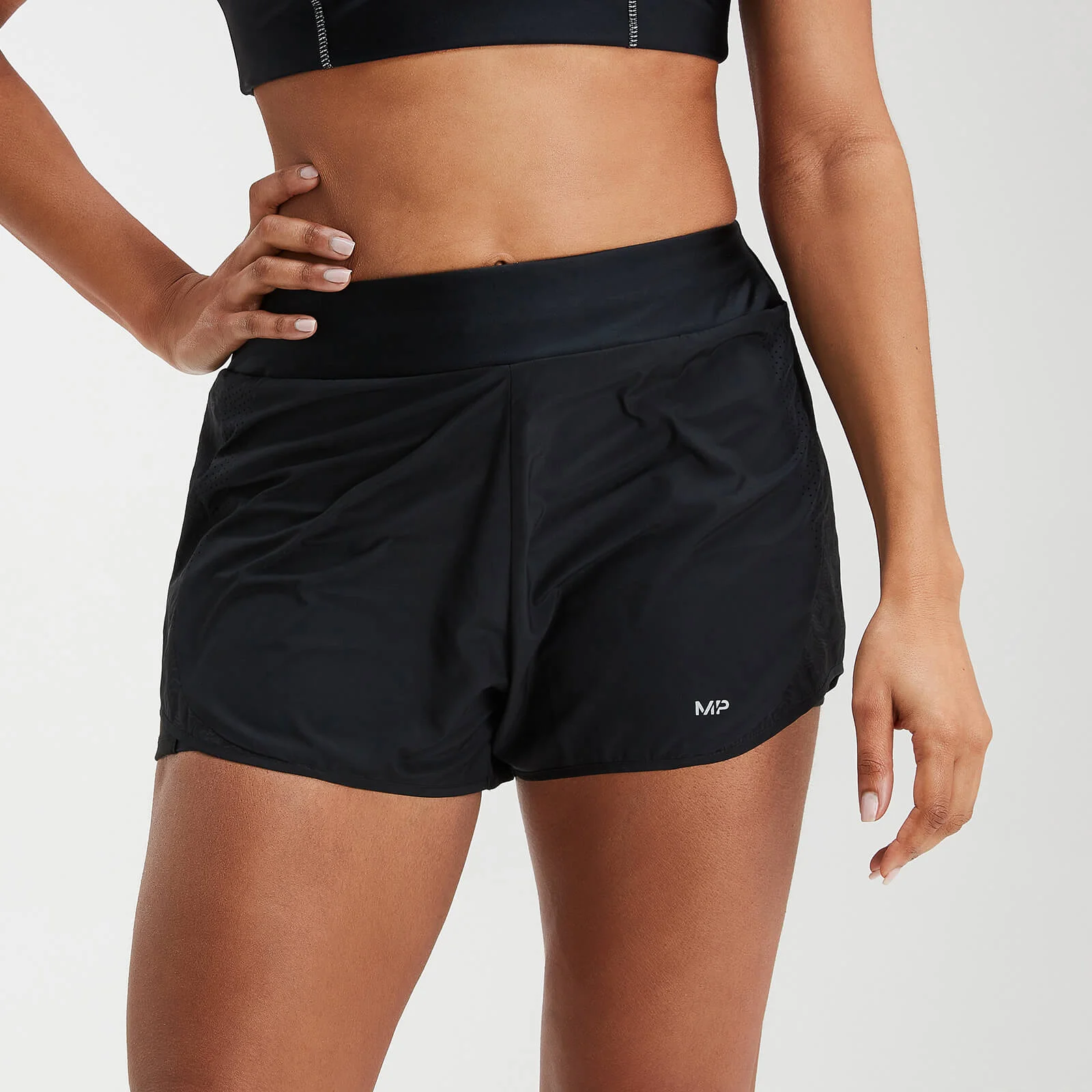 Velocity Double Layered Shorts til kvinder – Sort - XXS Billede 1