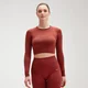 MP Shape sømløs langærmet top med kort snit til kvinder – Burnt Red