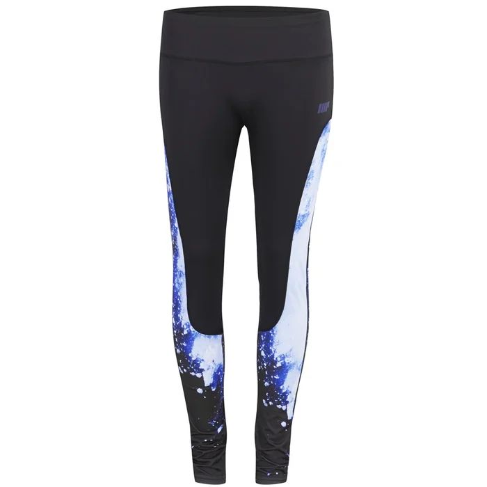 Myprotein Kvinde Højtaljet Printed Panel Leggings - Blå