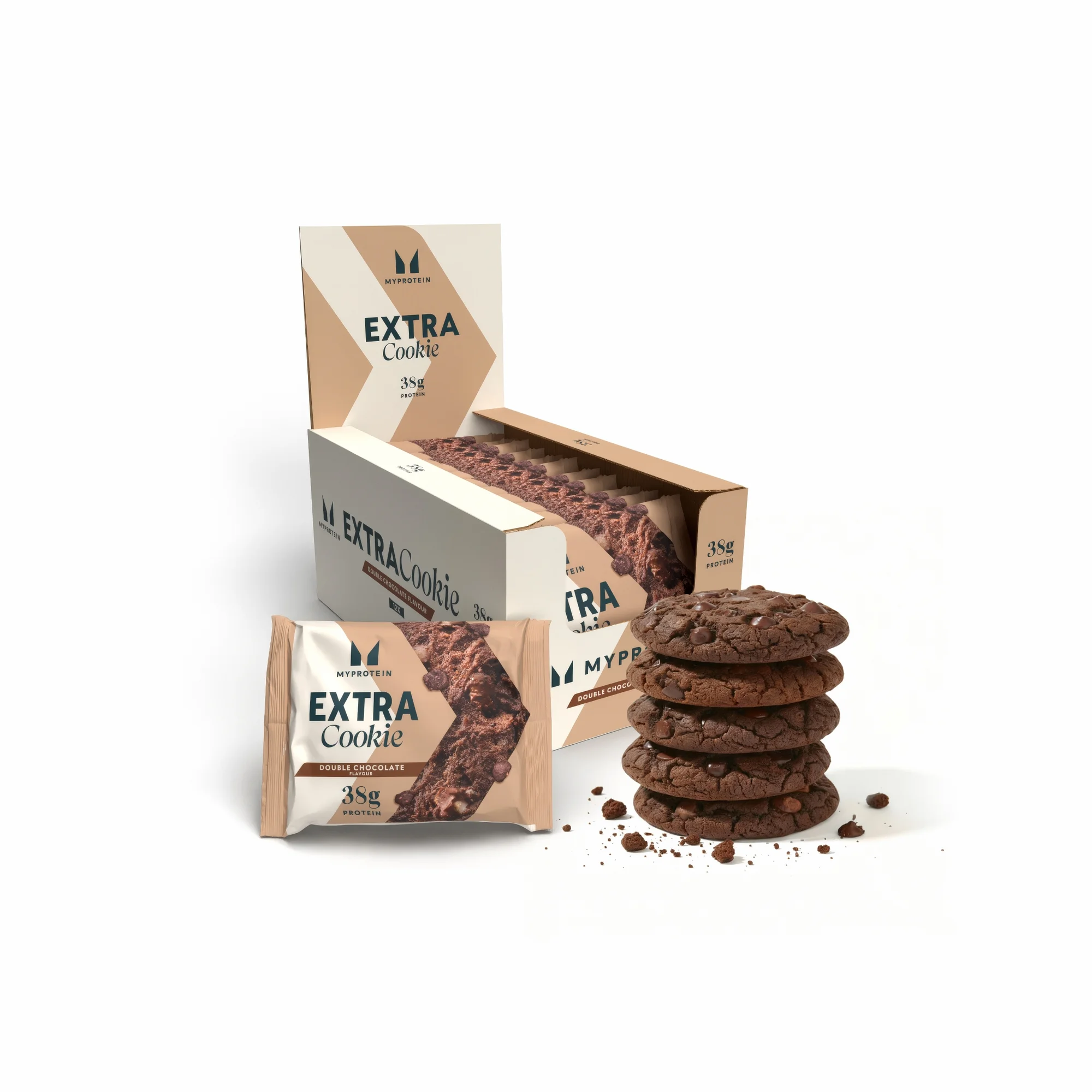 Protein Cookie - 12 x 75g - Dobbelt Chokolade Billede 1