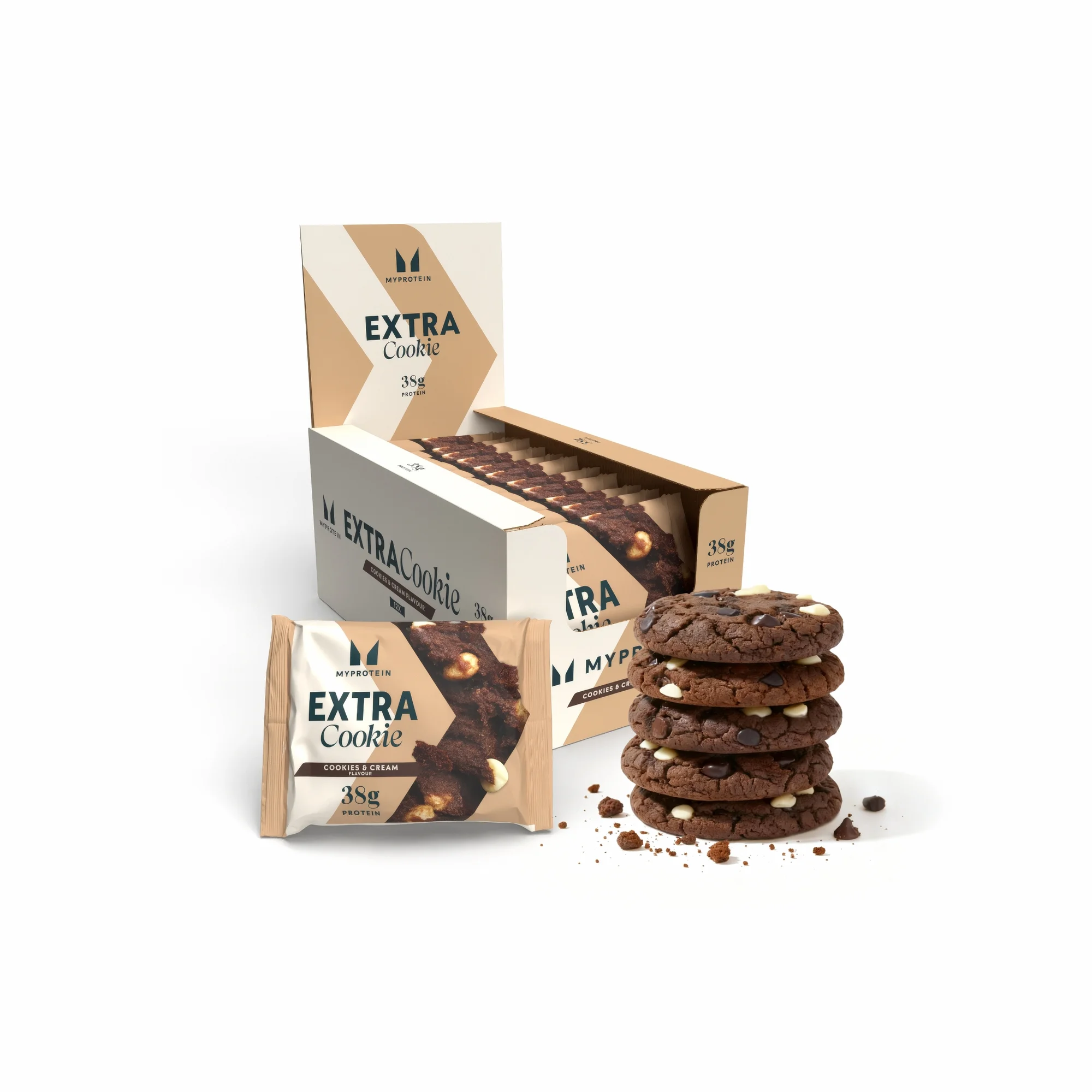 Protein Cookie - 12 x 75g - Cookies og Cream Billede 1