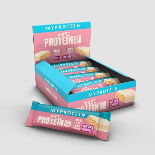 Fedtfattig Protein Bar - 12 x 45g - White Chocolate and Raspberry