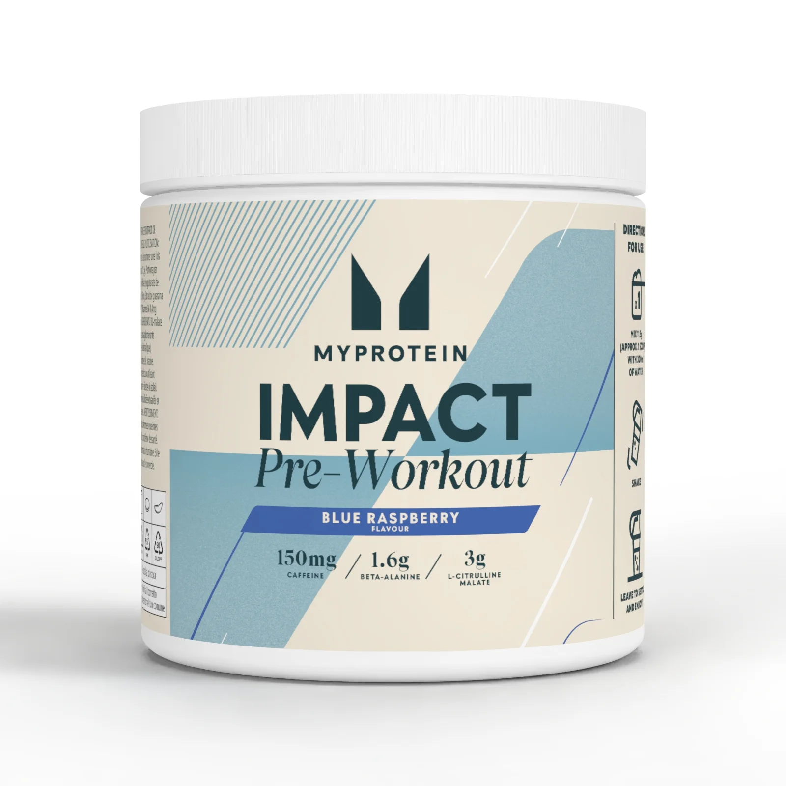 Pre-Workout Blanding - 500G - 43servings - Blue Raspberry Billede 1