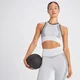 MP Contrast Rib Seamless Sports Bra til kvinder – Hvid/Sort