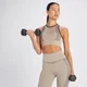 MP Contrast Rib Seamless Sports Bra til kvinder – Sesame/Sort