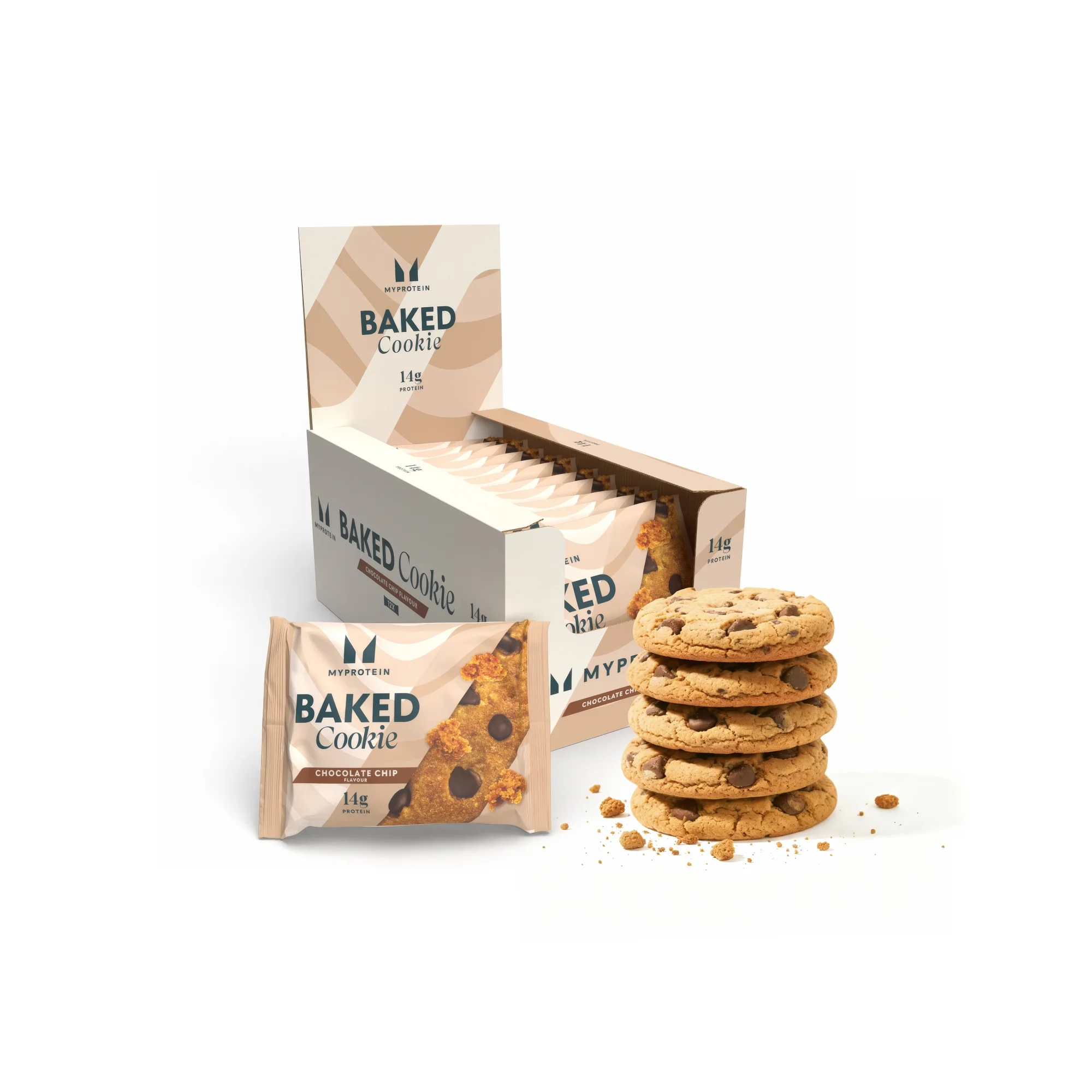 Baked Protein Cookie - 12 x 75g - Milk Chocolate Chip Billede 1