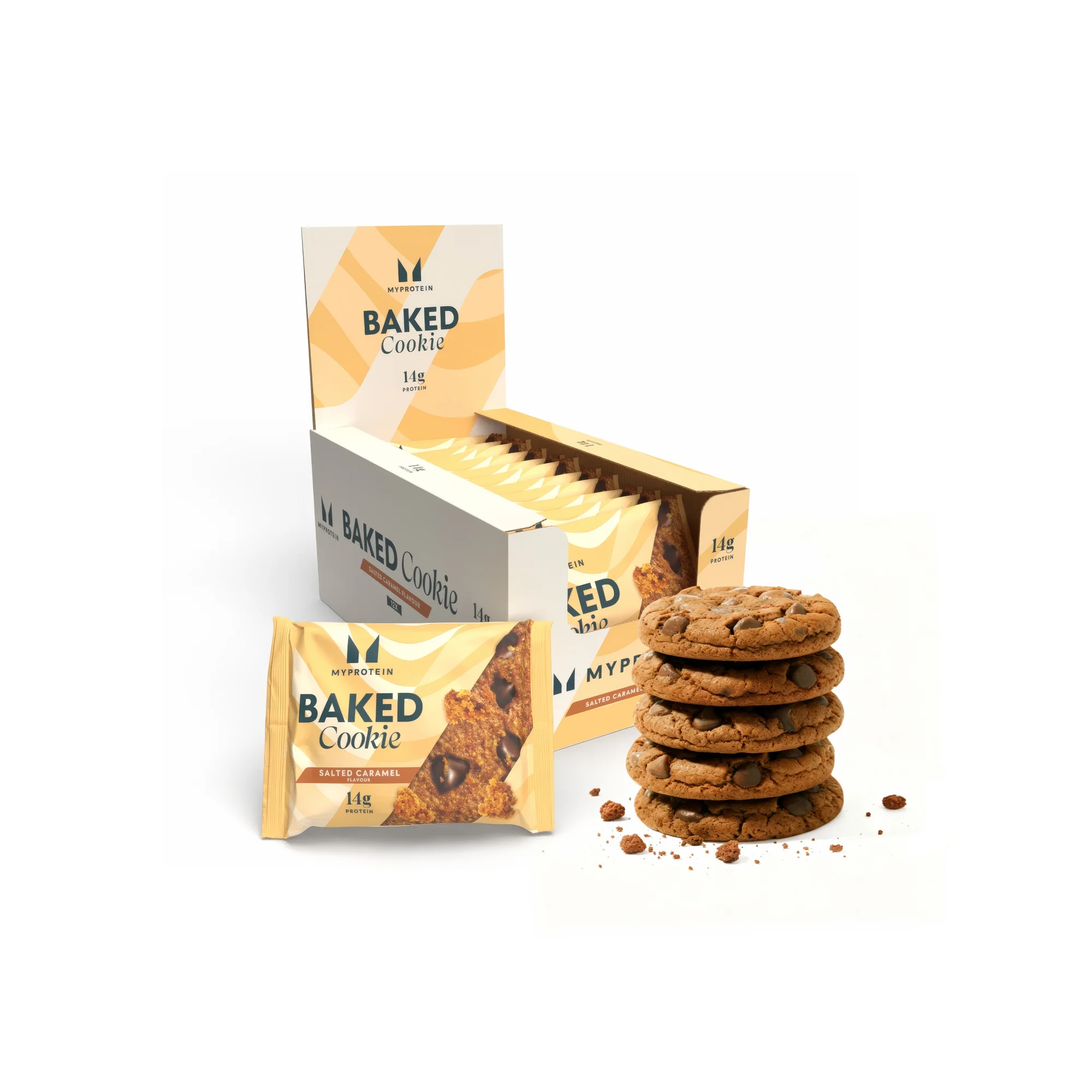 Baked Protein Cookie - 12 x 75g - Salted Caramel Billede 1