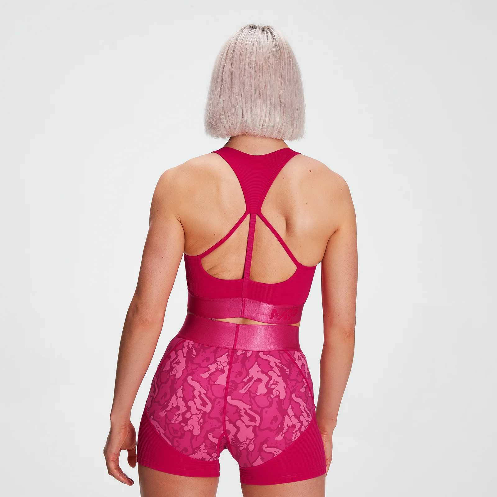 MP Adapt Textured Sports Bra til kvinder - Virtual Pink - XXS Billede 1
