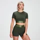 MP Adapt Textured Crop Top til kvinder - Mørkegrøn