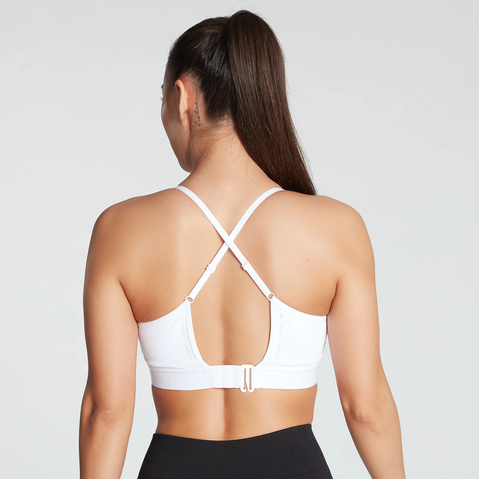 MP Women's Power Ultra Strappy Sports Bra- White - XXS Billede 1