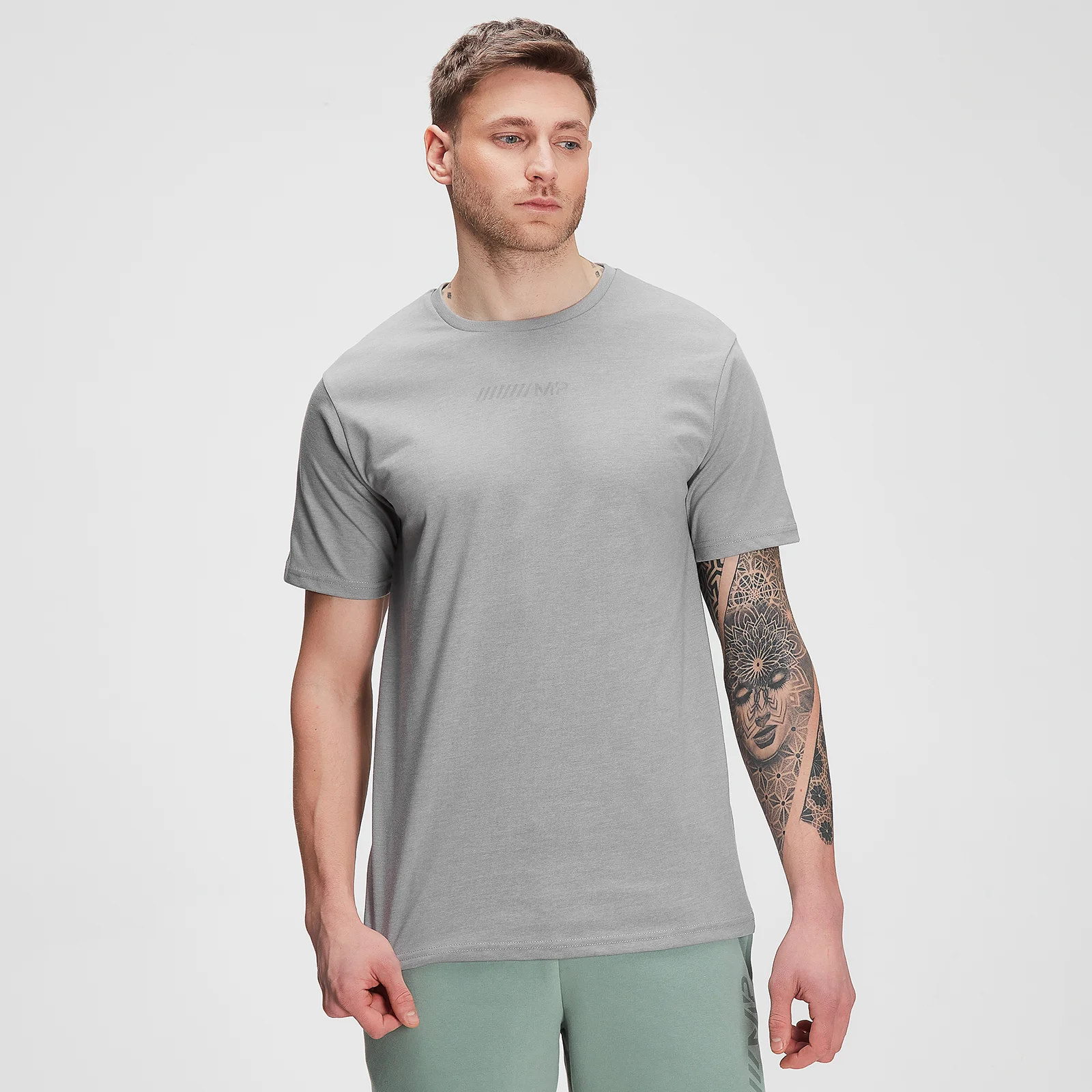 MP Tonal Graphic Short Sleeve T-shirt til mænd – Storm Grey Marl - XXS Billede 1