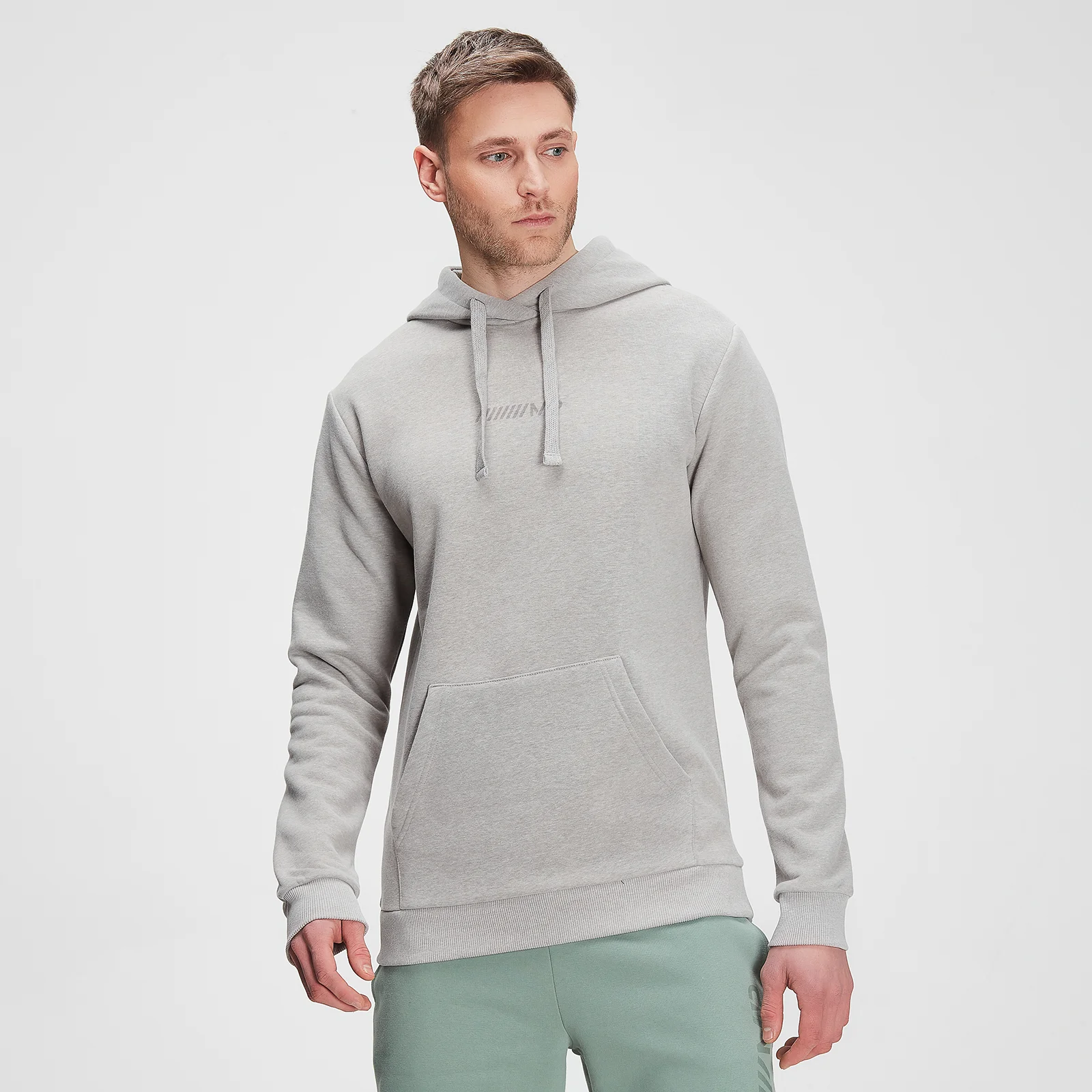 MP Tonal Graphic Hoodie til mænd – Storm Grey Marl - XXS Billede 1