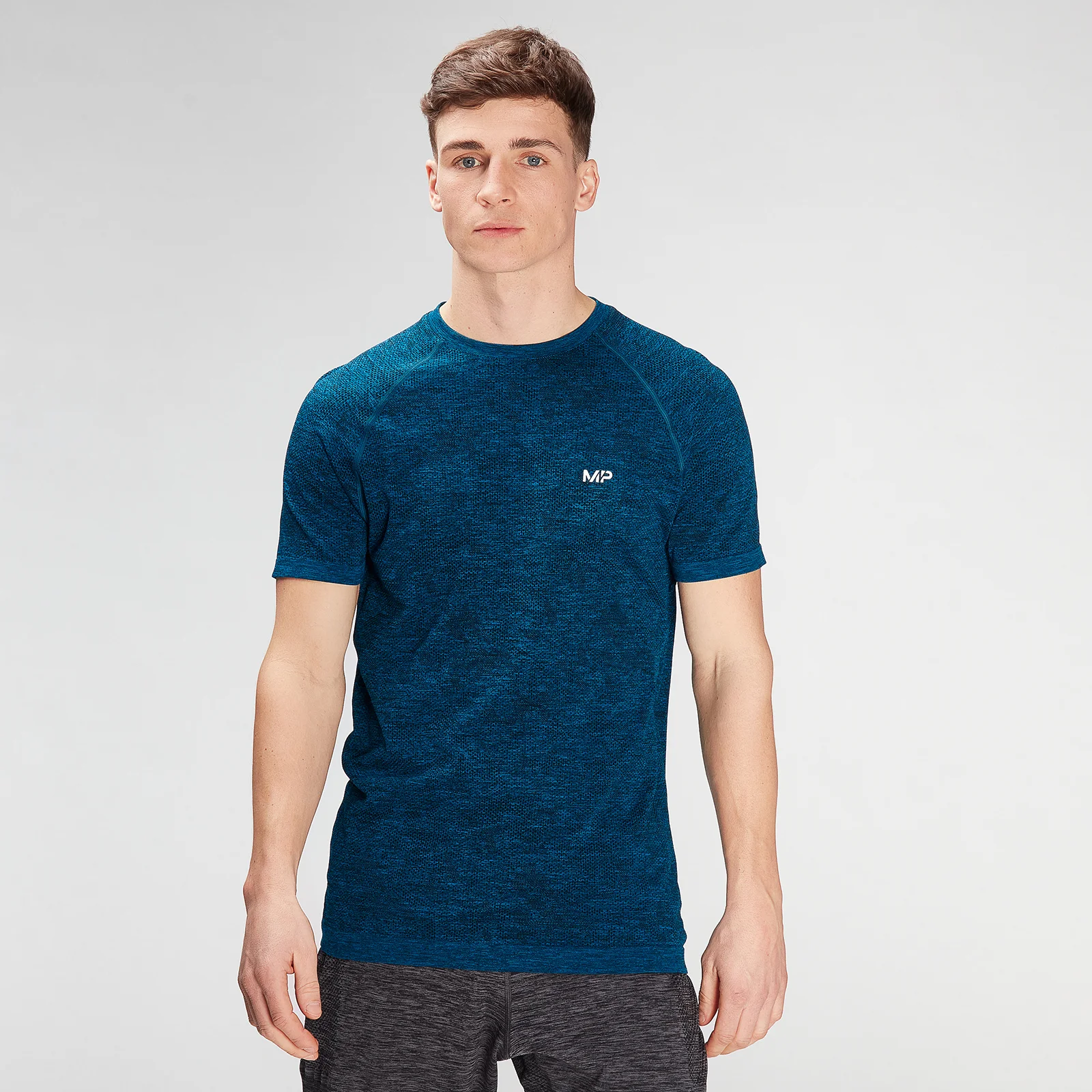 MP Men's Essential Seamless Graphic Short Sleeve T-Shirt- Aqua - XXS Billede 1