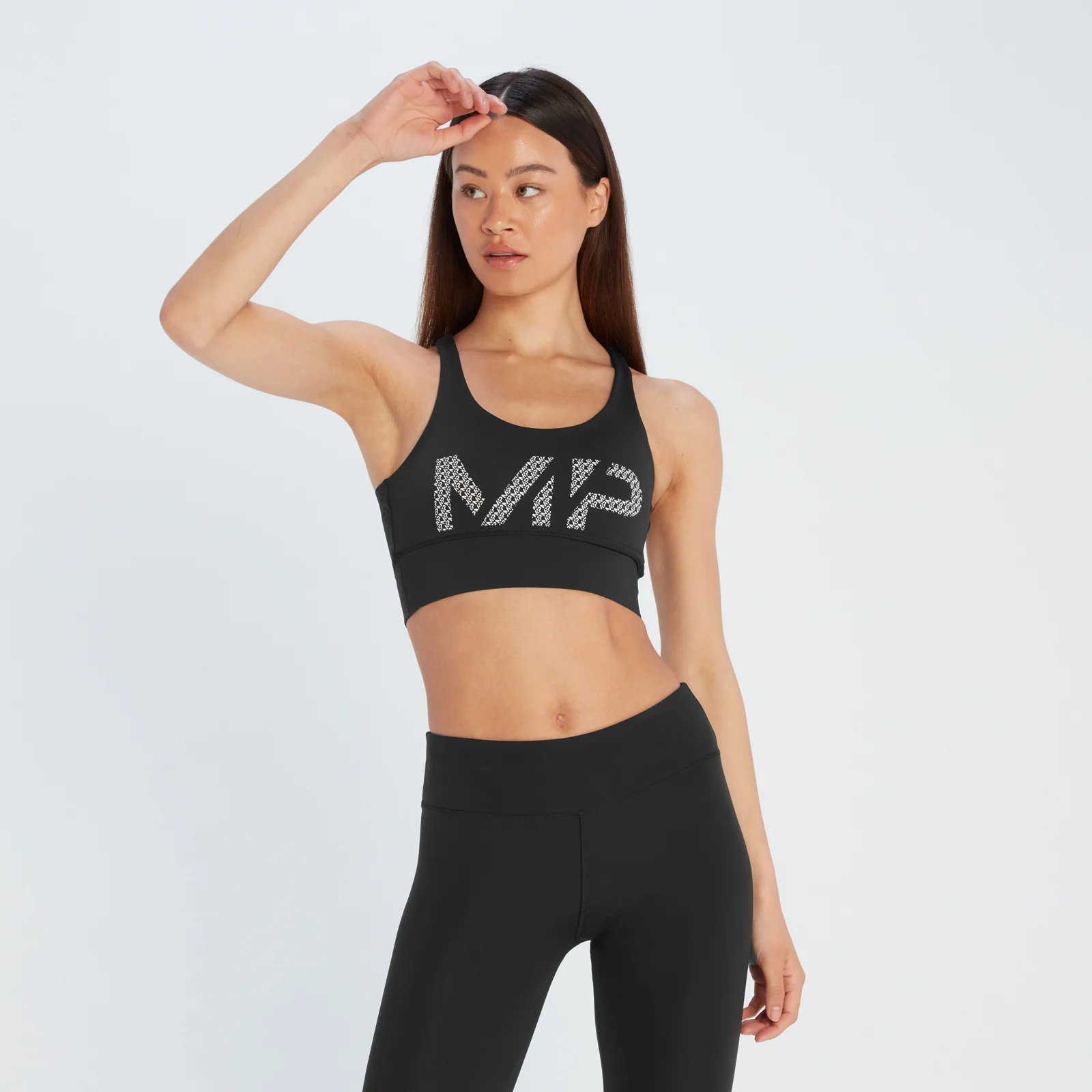 MP Essentials Printed Training Bra til kvinder – Sort - XXS Billede 1