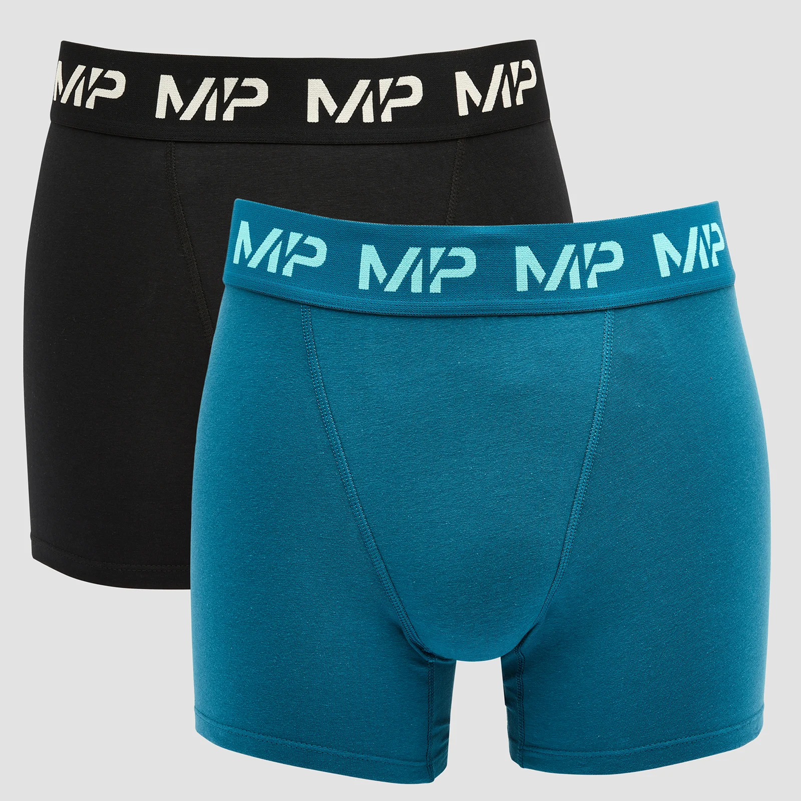 MP Limited Edition Impact Essentials Boxers til mænd (2-pak) – Sort/Teal - XXS Billede 1