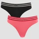 MP Limited Edition Impact Essentials Thong til kvinder (2-pak) – Sort/Pink
