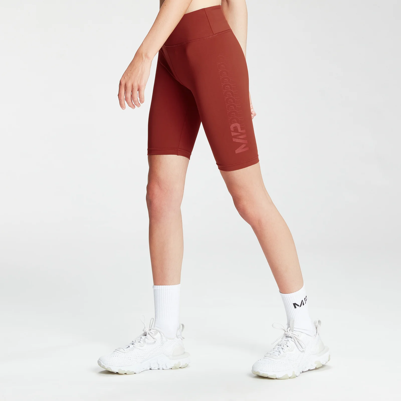 MP Women's Fade Graphic Training Cycling Shorts - Burnt Red - XXS Billede 1