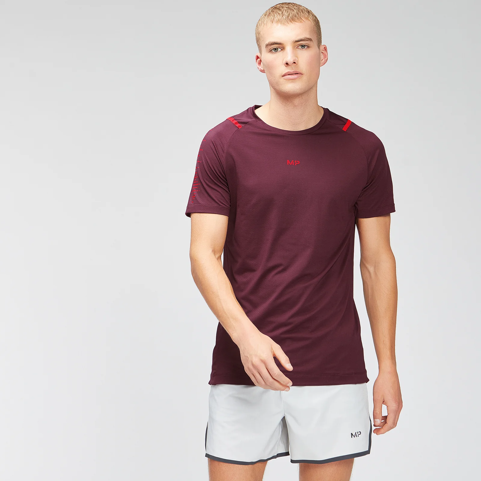 MP Velocity kortærmet T-shirt til mænd - Merlot - XXS Billede 1