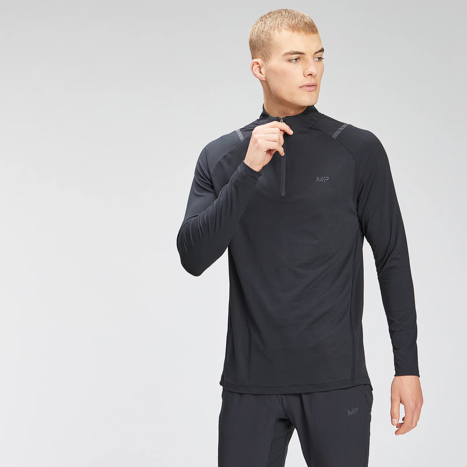 MP Velocity 1/4 Zip Top til mænd - Sort - XXS Billede 1