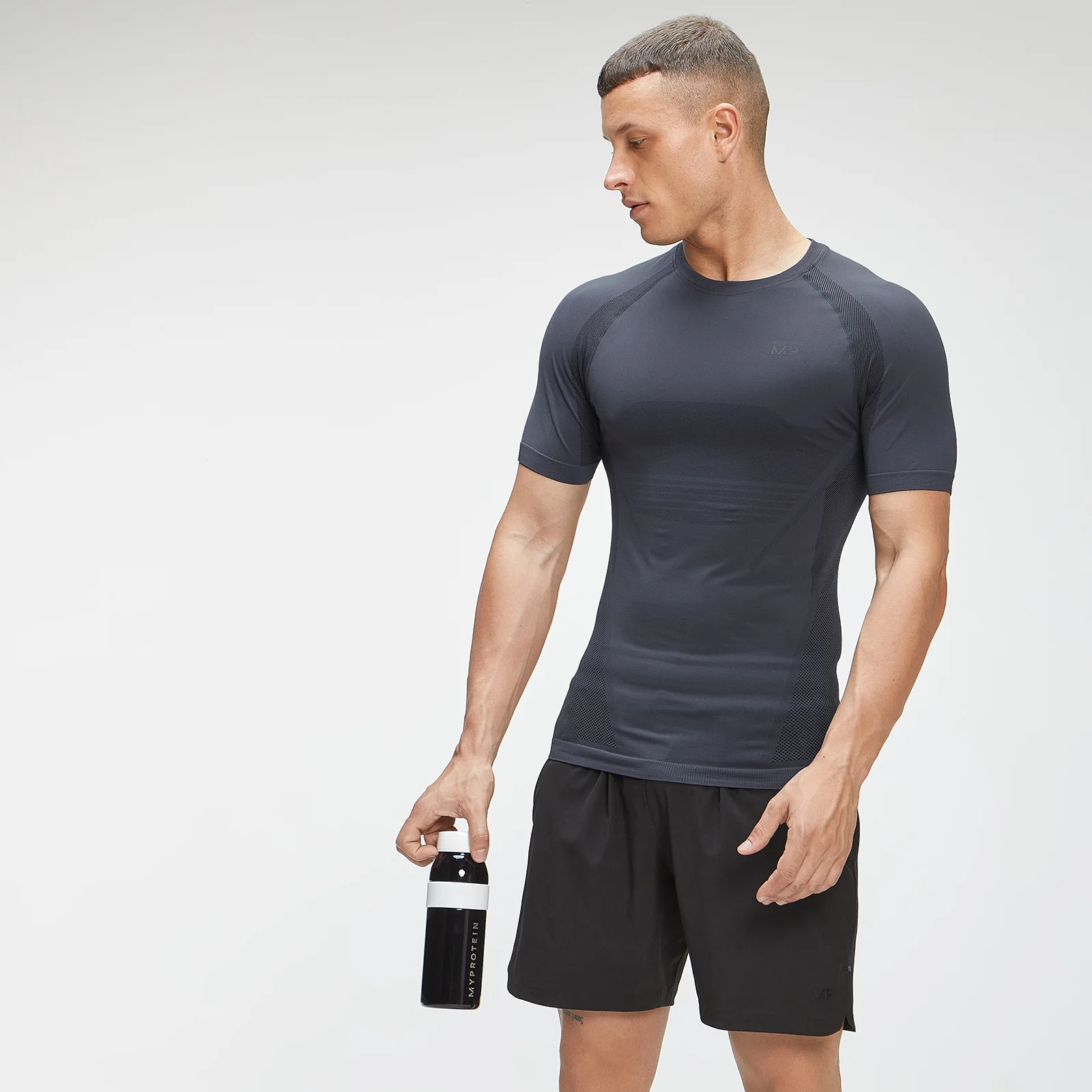 MP Tempo Seamless T-shirt til mænd - Graphite - XXS Billede 1