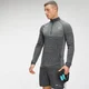 MP Essential Seamless 1/4 Zip Top til mænd - Black Marl