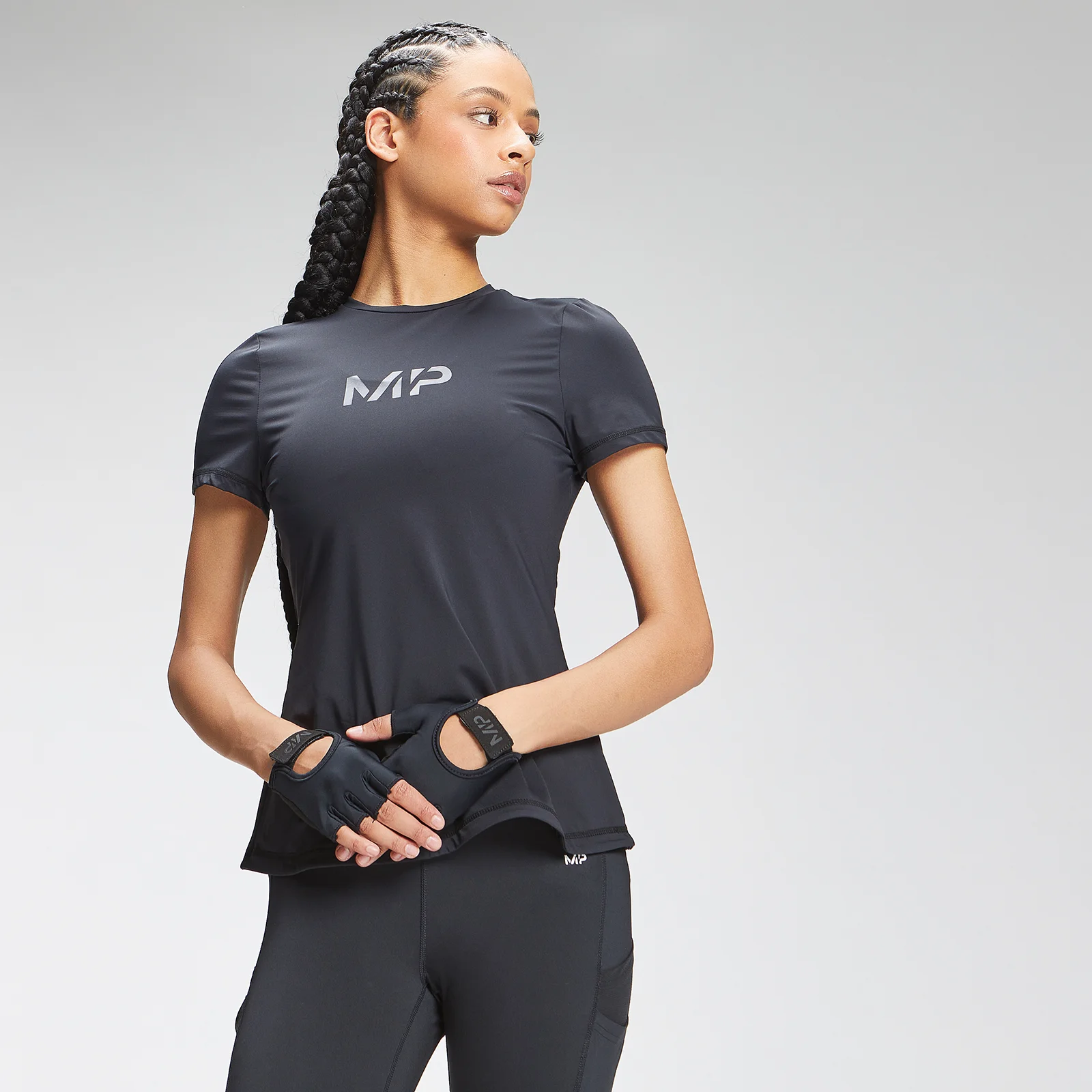 MP Women's Tempo Short Sleeve Top - Black - XXS Billede 1