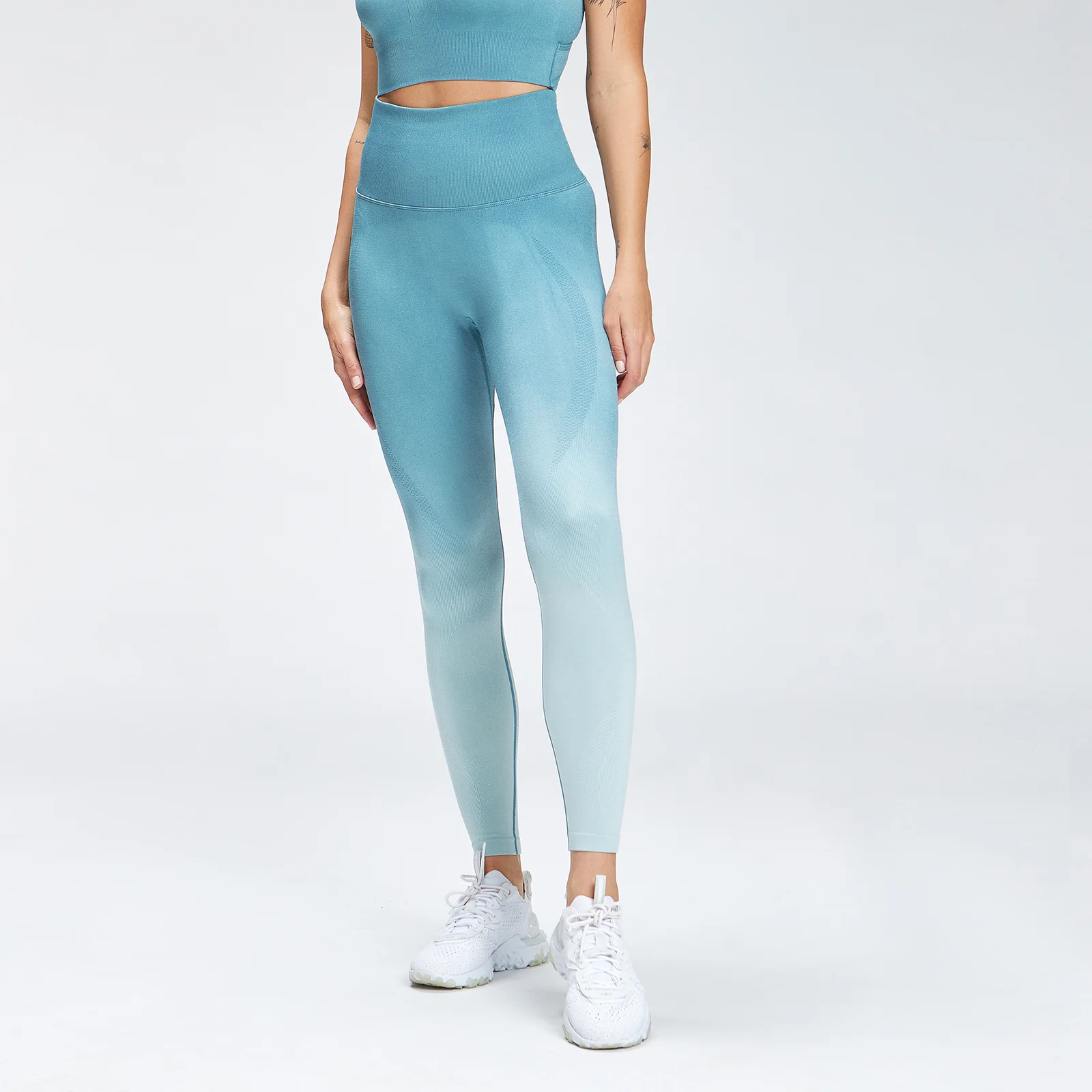 MP Velocity Seamless Leggings til kvinder - Ocean Blue - XXS Billede 1