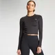 MP Women's Essentials Training Dry Tech Long Sleeve Crop Top - Sort