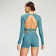 MP Women's Power Crop Top med åben ryg - Ocean Blue