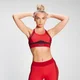 MP Women's Engage Colour Block Convertible Sports BH - Danger/Wine