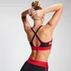 MP Women's Engage Colour Block Convertible Sports BH - Sort/ Danger
